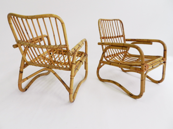 2 Veranda rattan armchairs