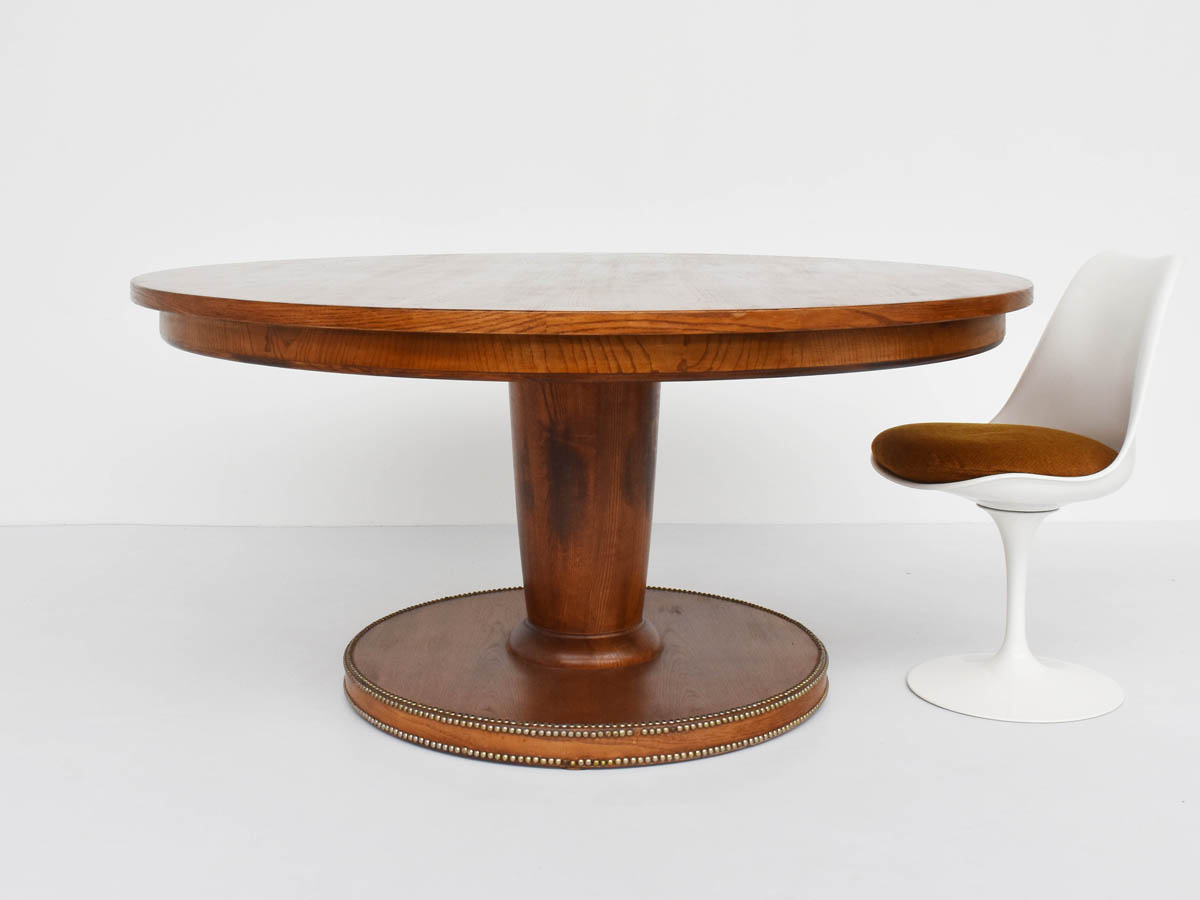 From the Swiss Mountains, Large Chestnut Wood Table, dia. 164 cm
