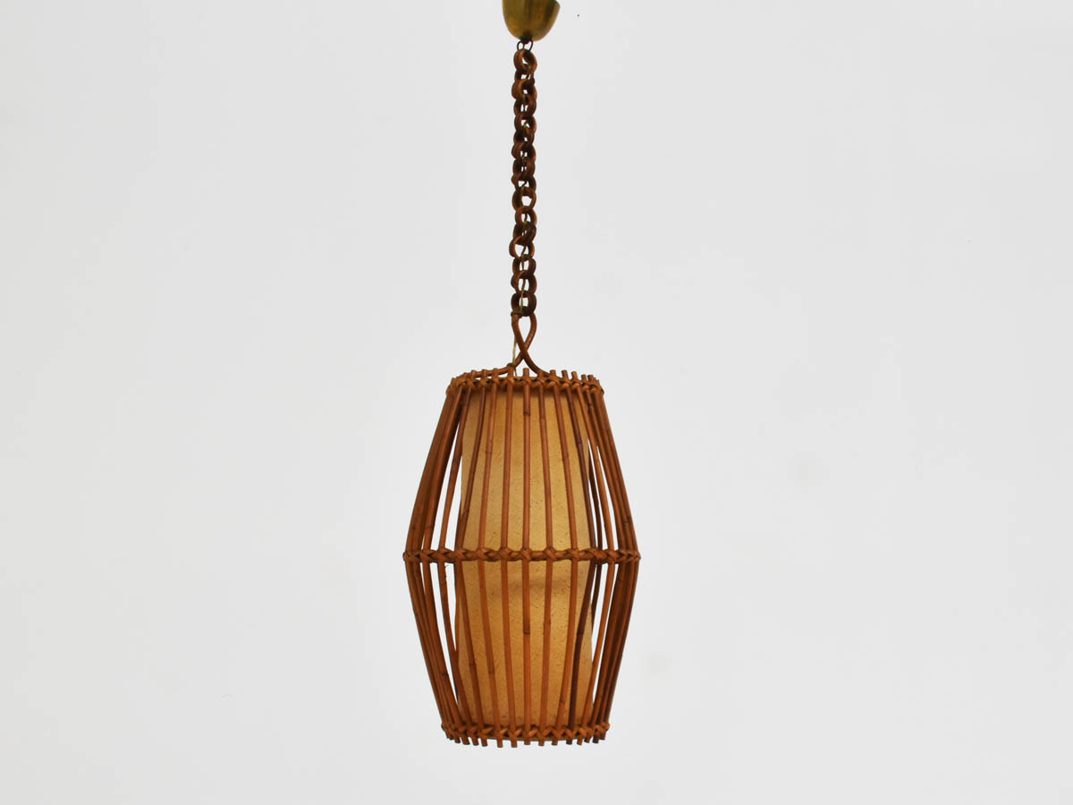 French Riviera Rattan Hanging Light