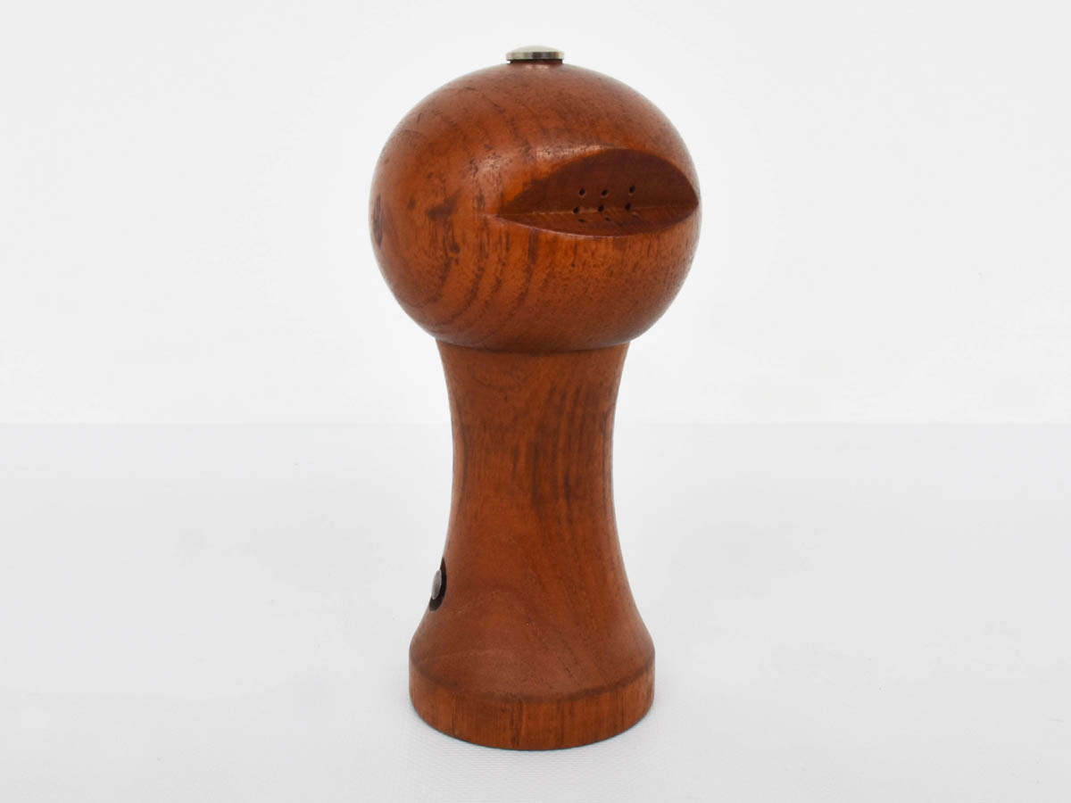 Danish pepper mill and salt shaker in teak